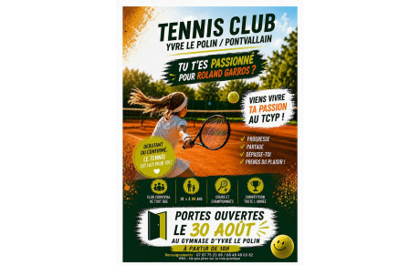Portes ouvertes du club TCYP le dimanche 30 août à partir de 10H